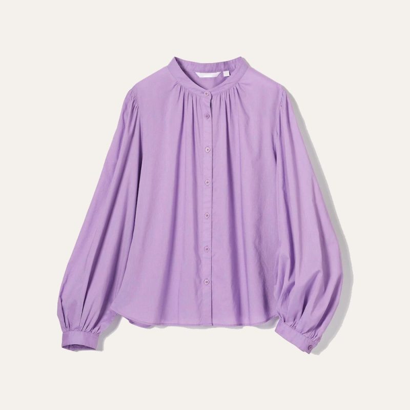 Rayon Long-Sleeve Blouse